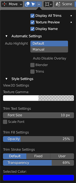 Display Settings Panel