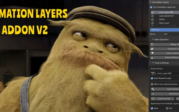 Animation Layers Blender preview by Tal Hershko