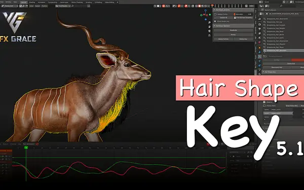 Hair Shape Key Blender preview by VFX Grace
