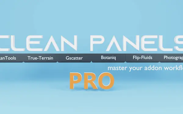 Clean Panels Pro - With Delayed Addon Loading Blender preview by Amandeep