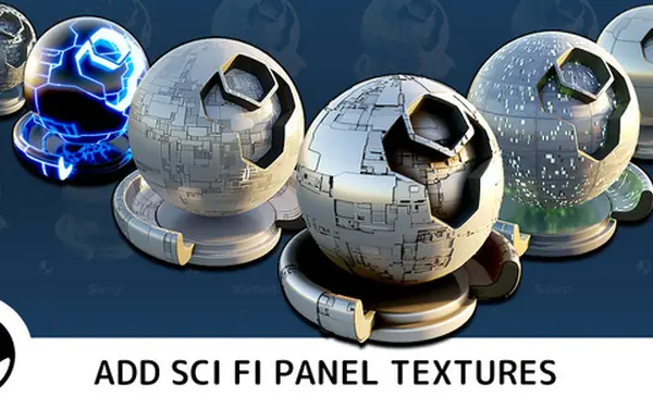 Sci Fi Hull Materials Blender preview by Mark Kingsnorth