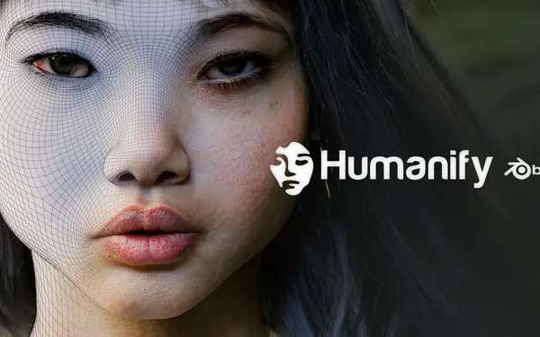 One Click Skin Shader - Humanify Blender preview by Blendify