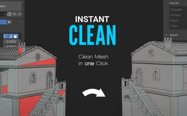 Instant Clean - The Ultimate Mesh Clean Blender preview by Ruben Messerschmidt
