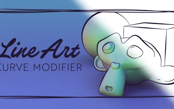 Line Art Curve Modifier Blender preview by Tradigital3D