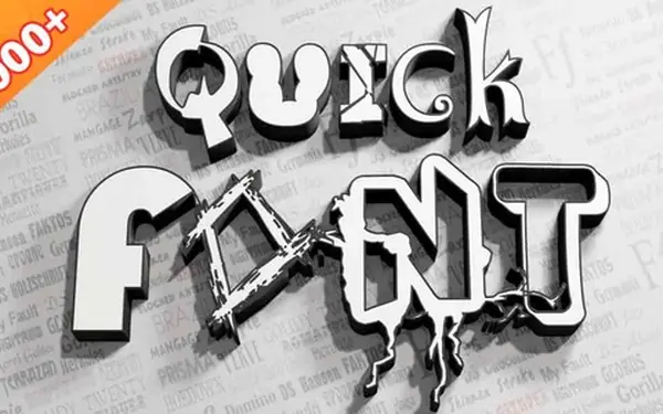 Quick Font 1.3 Blender preview by Russel Studios