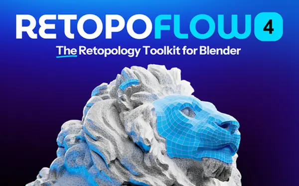 Retopoflow 4 Blender preview by Orange Turbine