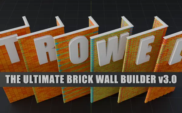 Trowel: The Ultimate Brick Wall Builder Blender preview by vfxguide